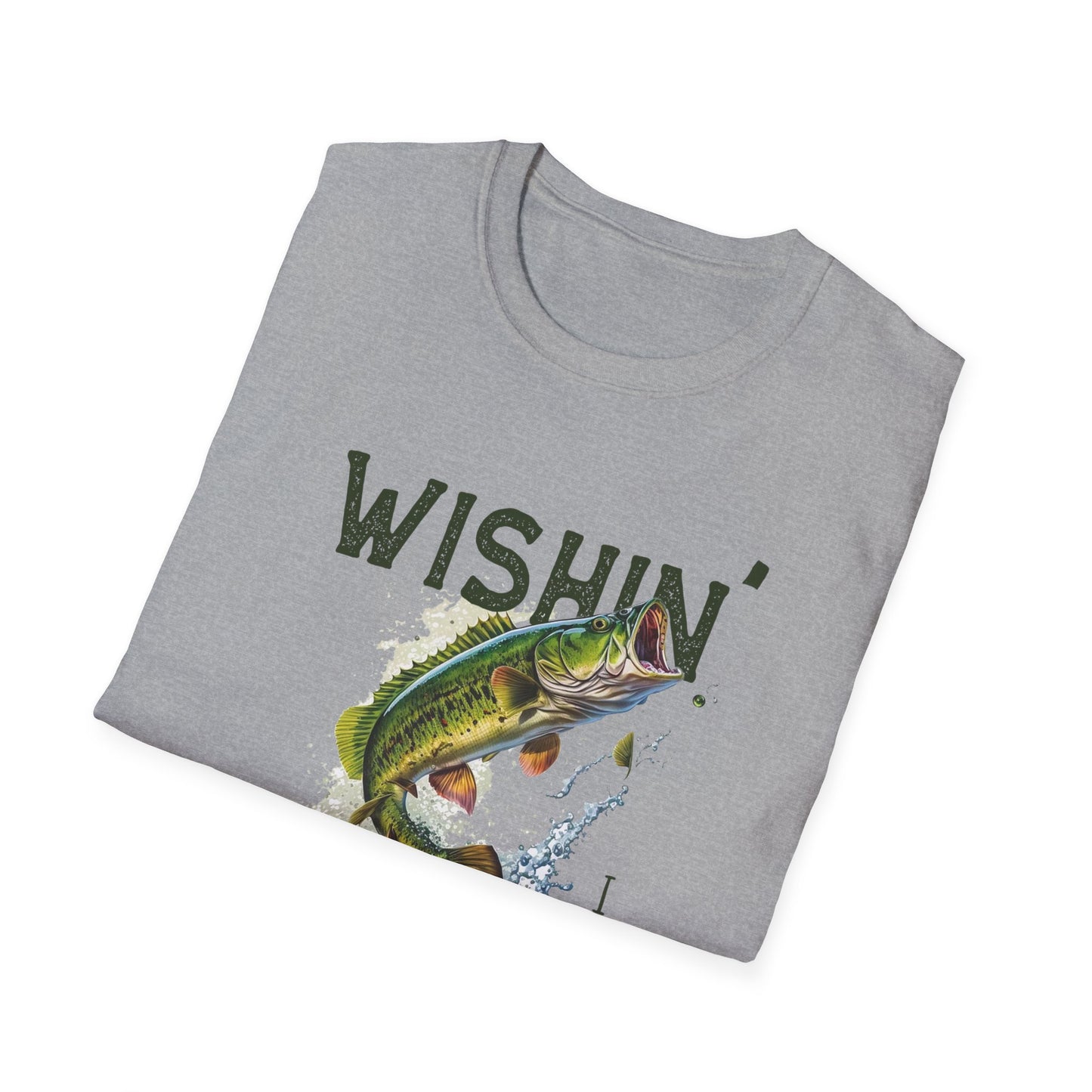 Wishin' I was Fishin' Softstyle TShirt