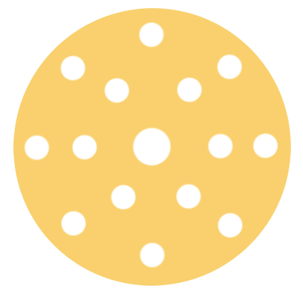 RUPES MULTIPURPOSE Paper Abrasive Discs 150mm (6") - 15 Holes - P400 Grit *Box of 100pcs [9.45PD400]