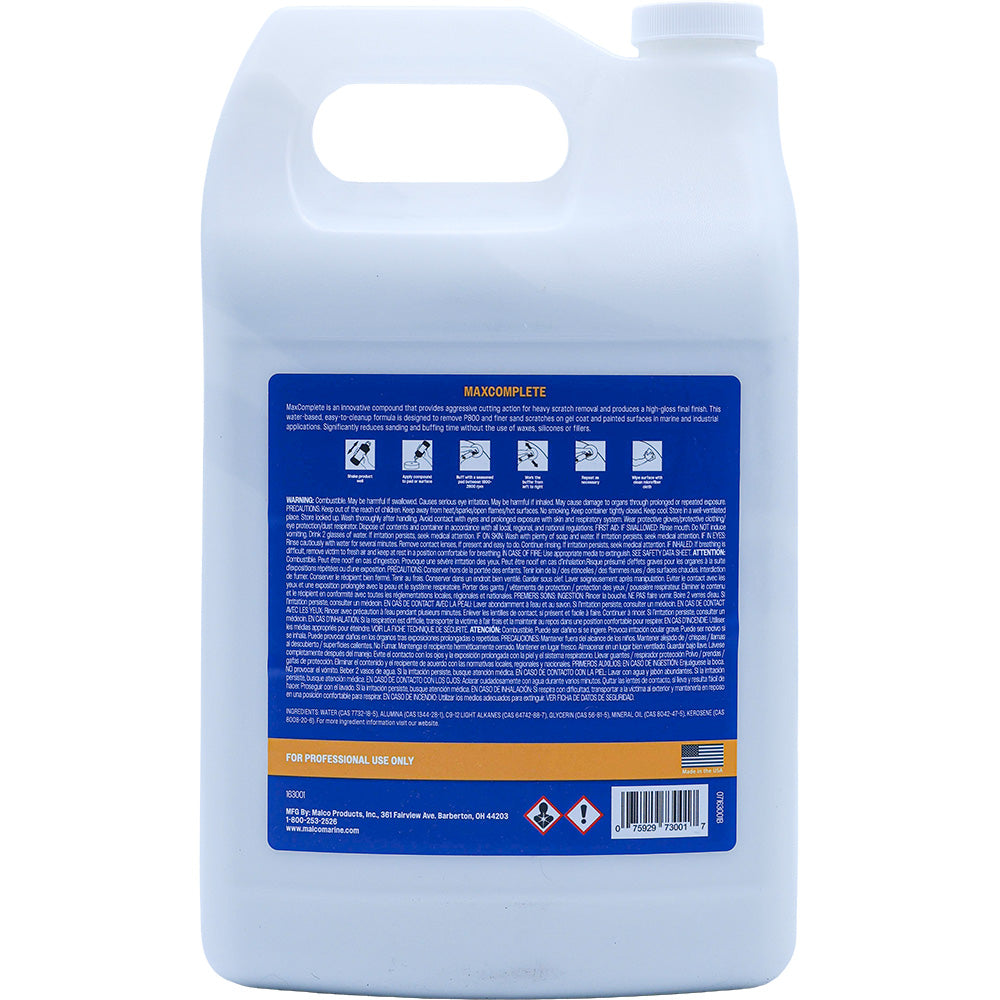Malco MaxComplete Compound - 1 Gallon *Case of 4 [163001CASE]